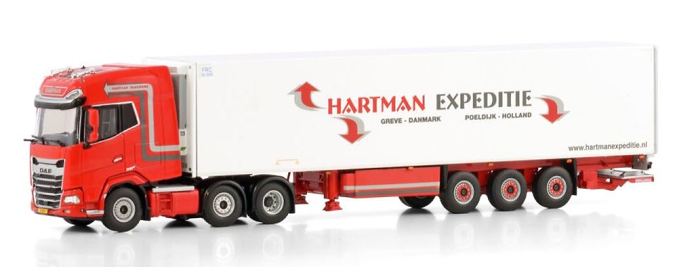 DAF XG 6x2 Twinsteer + Kühlauflieger Hartman Expeditie Wsi Models 01-4218 Maßstab 1/50 