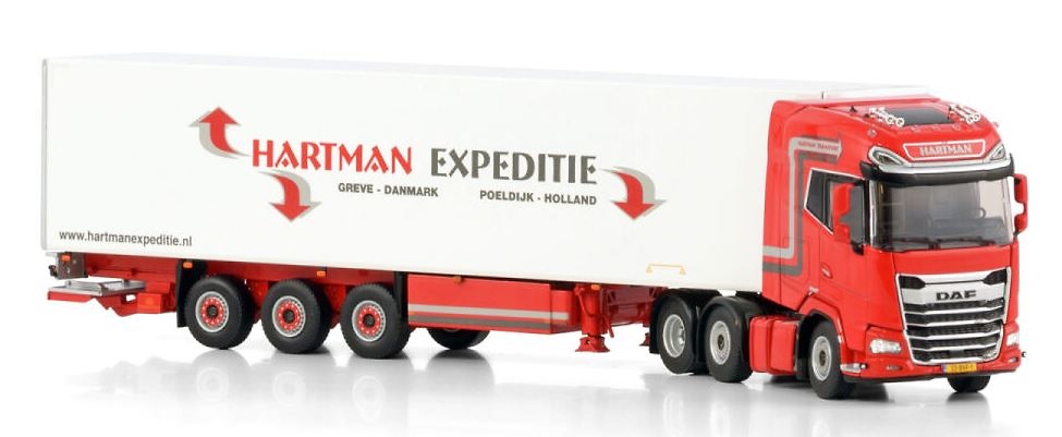 DAF XG 6x2 Twinsteer + Kühlauflieger Hartman Expeditie Wsi Models 01-4218 Maßstab 1/50 