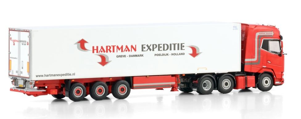 DAF XG 6x2 Twinsteer + Kühlauflieger Hartman Expeditie Wsi Models 01-4218 Maßstab 1/50 