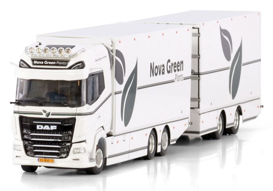 Daf XG + Anhänger 2 Achsen Nova Green Plants Wsi Models 01-4409 Maßstab 1/50 