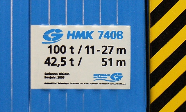 GOTTWALD GHMK 7408 Hafenmobilkran NZG 1/87 