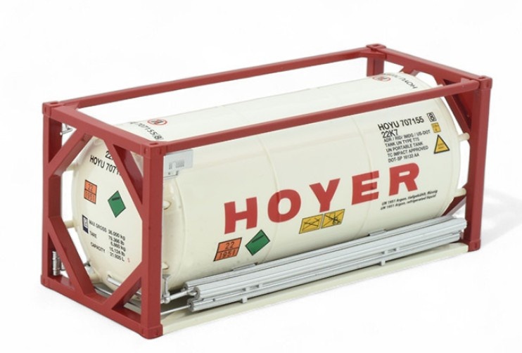 Hoyer ISO Gascontainer 20ft Tekno 83385 Masstab 1/50 