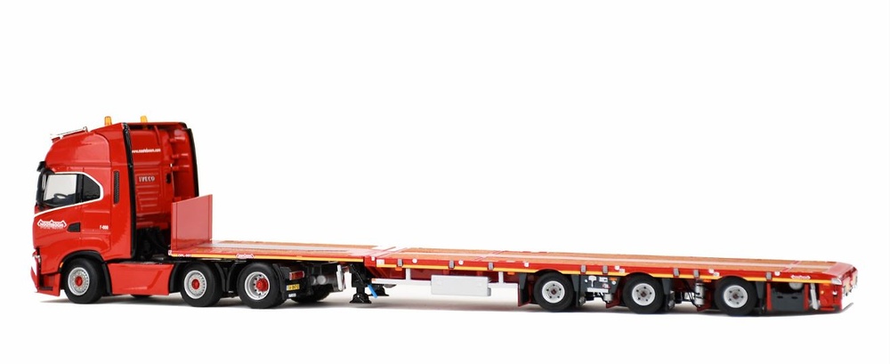 Iveco S-Way AS Low 6X2 Twin Steer + Nooteboom mega trailer Wsi Models 595.20.27 Maßstab 1/50 
