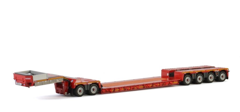 Knt Red Line Lowloader 4 axle + dolly 2 axle Wsi Models Masstab 1/50 