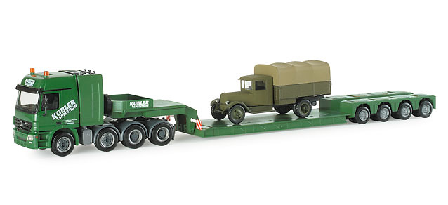 MB Actros L Tieflade-Sattelzug mit ZIS 5 Kübler Herpa 1/87