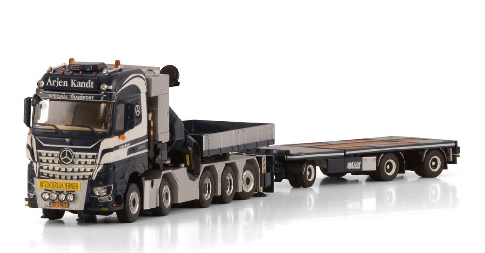 Mercdes-Benz Arocs MP5 Big Space + Anhänger + Palfinger Pk 165.002 tec 7 Wsi Models 4303 