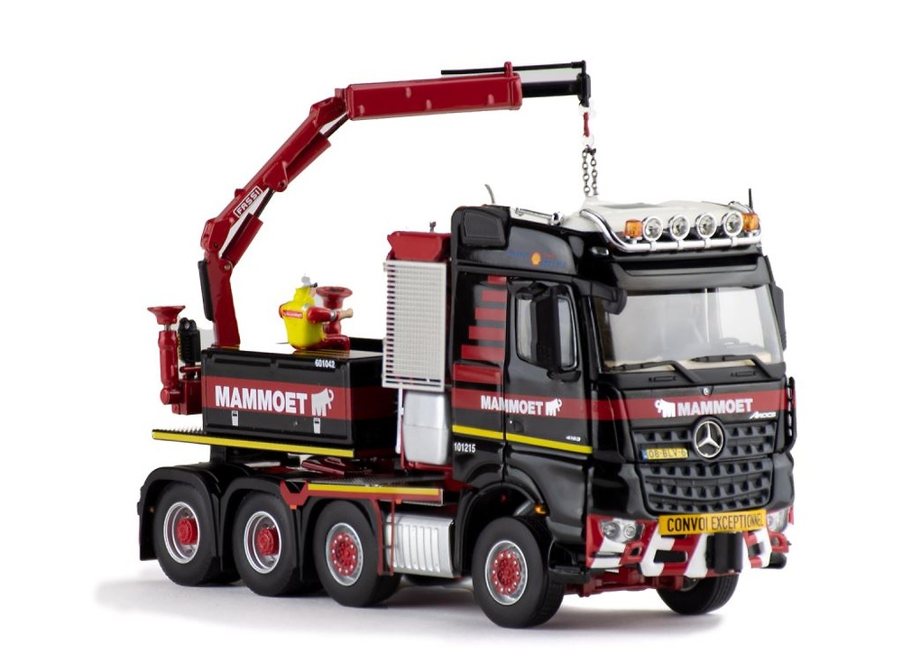 Mercedes-Benz Arocs + Fassi F32A Mammoet Imc Models 410277 Masstab 1/50 