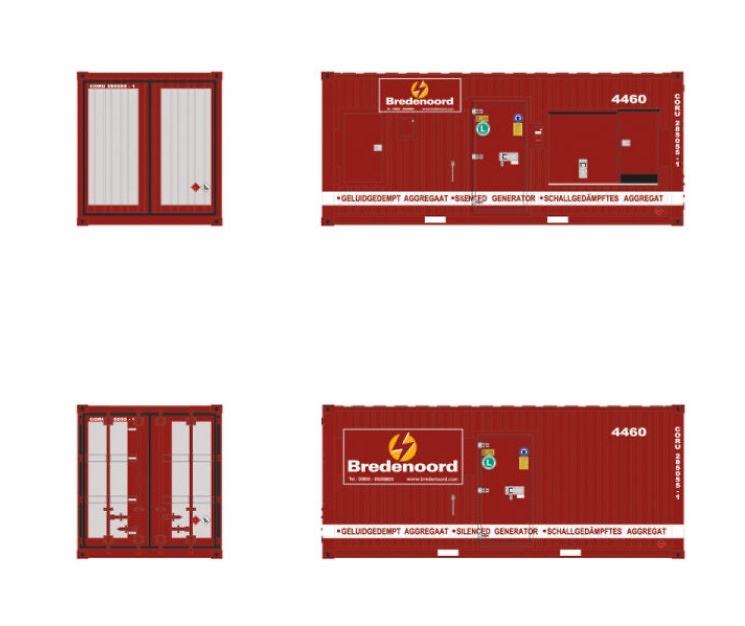 Modell Container 20 Fuss Bredenoord Wsi Models 01-3782 Maßstab 1/50 