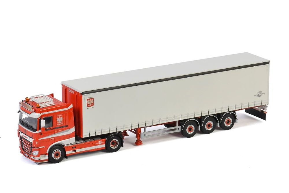 Modell Daf XF Space Cab + Planenauflieger Transports Bialek Fils Wsi Models 3194 Masstab 1/50 