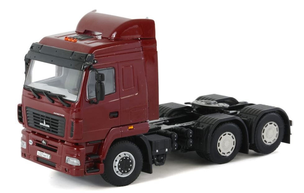 Modell LKW Maz 6430 6x4 rot wsi models 04-1133 Maßstab 1:50 