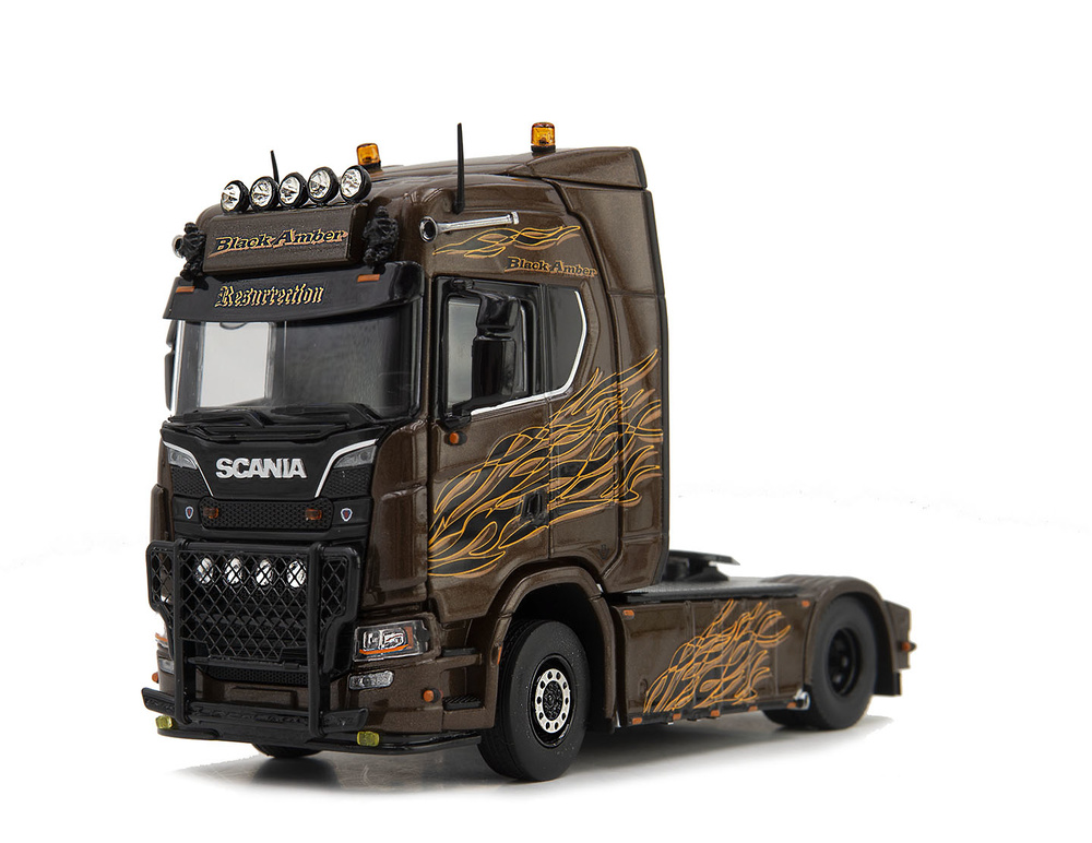 Scania S High Next Generation Black Amber Imc models 0281 im Maßstab 1/50 