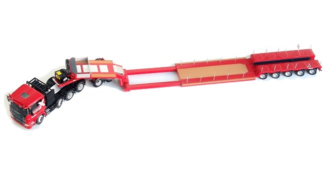 Nooteboom 5-axle Pendel-X low-loader with 2-axle detachable Jeepdolly 1/50 NZG 