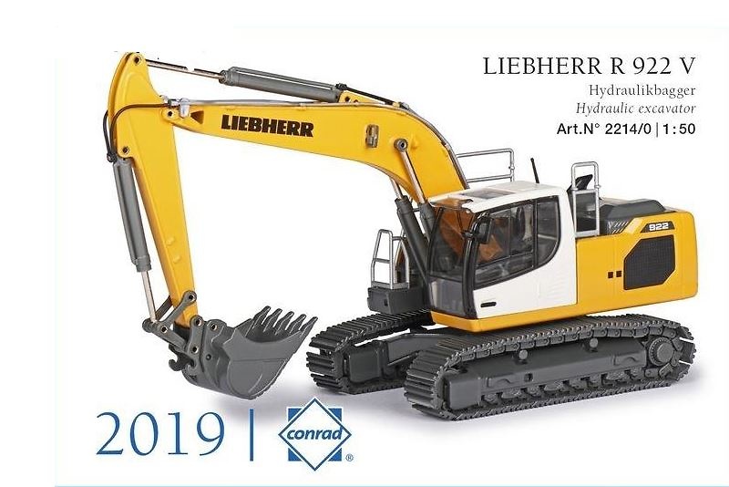 Raupenbagger Liebherr R 922 V Conrad Modelle 2214 Masstab 1/50 