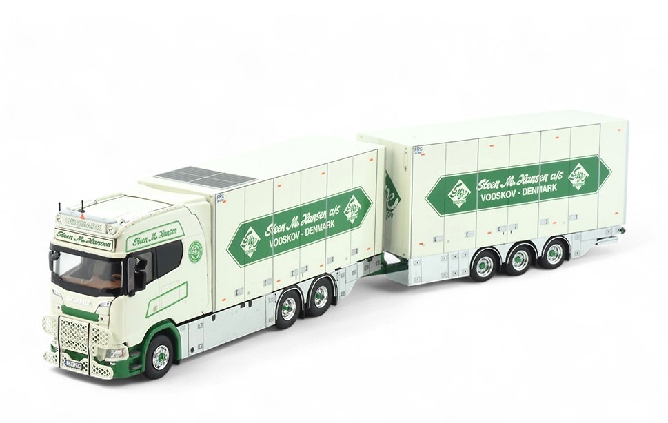 Scania Next Gen Longline mit Anhänger Steen Hansen Tekno 85908 Masstab 1/50 