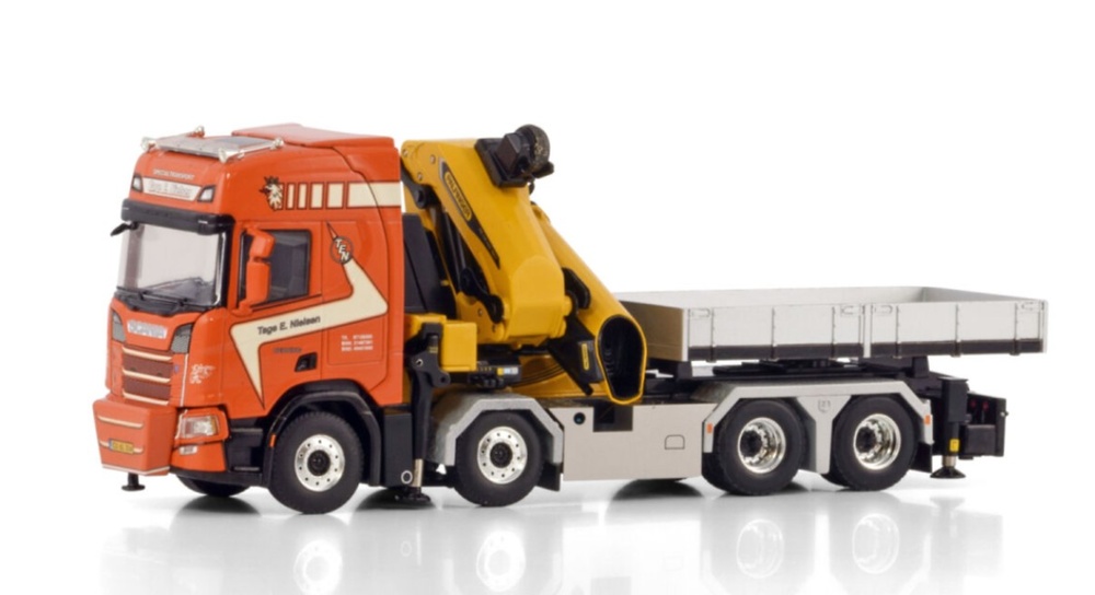 Scania R Highline CR20H 8x4 + palfinger pk 135.002 + ballast box Tage e Nielsen Wsi Models 01-4385 Masstab 1/50 