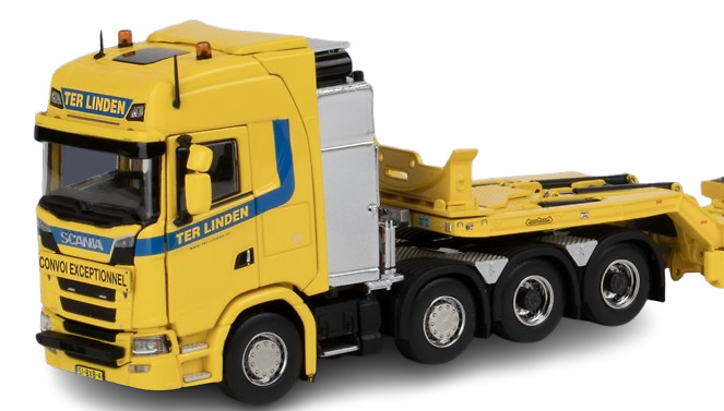 Scania S Hochdach 8x4 + Nooteboom 3 Achsen Super-Flügelträger Imc Models 33-0142 Maßstab 1/50 