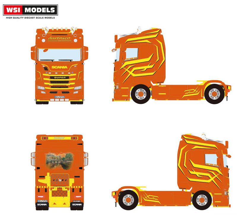 Scania S Normal Cs20N 4X2 Aurénico Wsi Models 01-4705 Maßstab 1:50 