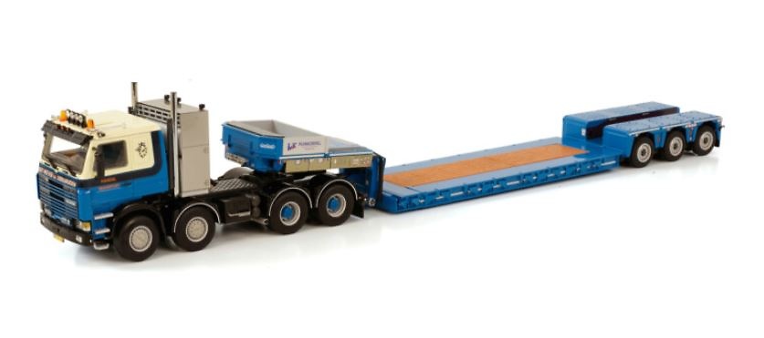 Scania Serie 3 + Tieflader Auflieger Weever Wsi Models 3392 Maßstab 1:50 