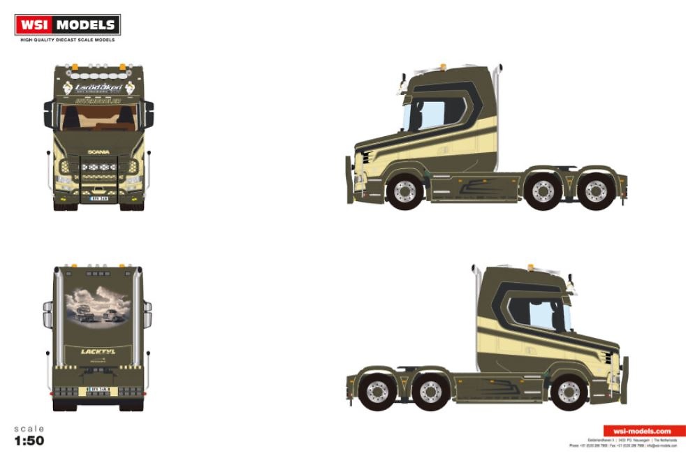 Scania Vlastuin Torpedo 6x2 Larös Akeri AB Wsi Models 01-4726 Maßstab 1:50 