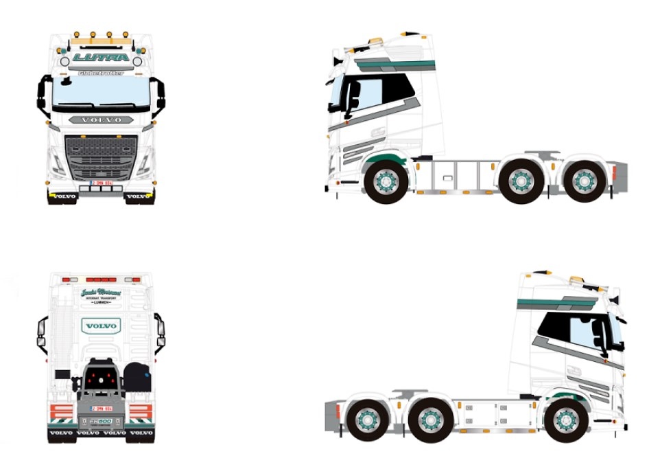 Volvo Fh5 Globetrotter Xl 6X2 Lutra Wsi Models 01-4611 Maßstab 1:50 