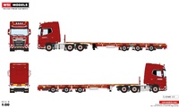 DAF XG+ mit Nooteboom mega trailer Wsi Models 607.33.73 Masstab 1/50