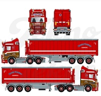 Scania R + Auflieger Stas kipper Ronny Ceusters Tekno 87454 Masstab 1/50