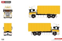 Scania R6 Rigid Highline Lenz Gerüstbau 6x2 + 40m3 Container Wsi Models 01-4716 Maßstab 1:50