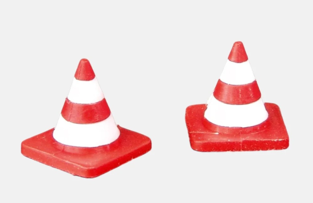 10 Construction Site Traffic Cone Nzg Modelle 506/04 scale 1/50 