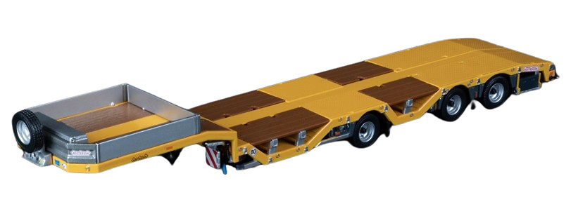 3-axle platform with ramps yellow series Imc Models 33-0202 scale 1/50 