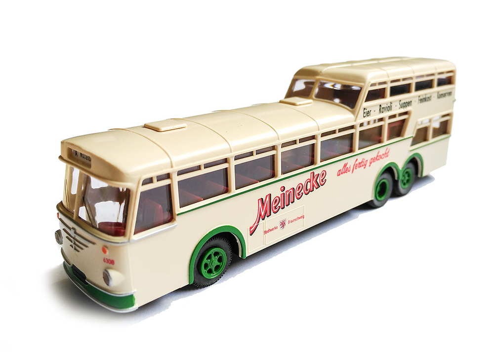 Büssing Anderthalbdecker Bus Stadtweke Braunschweig Brekina 62014 scale1/87 