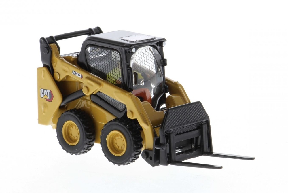 Caterpillar Cat 242D3 Skid Steer Loader + accesorios Diecast Masters 85676 scale 1/50 