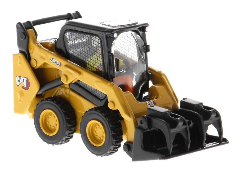 Caterpillar Cat 242D3 Skid Steer Loader + accesorios Diecast Masters 85676 scale 1/50 