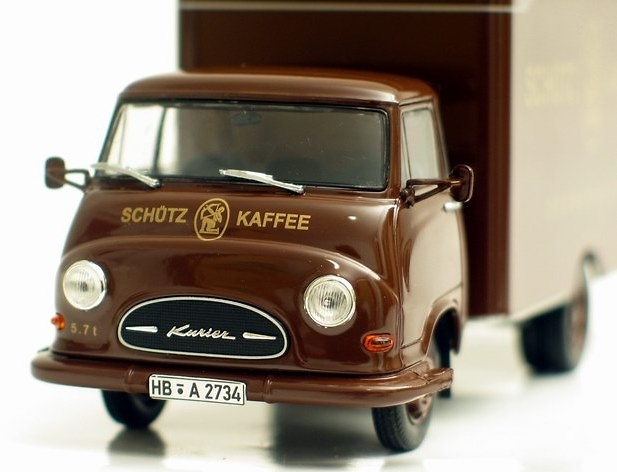 Hanomag Kurier 1960 Schuetz Kaffee Norev 820521 scale 1/43 