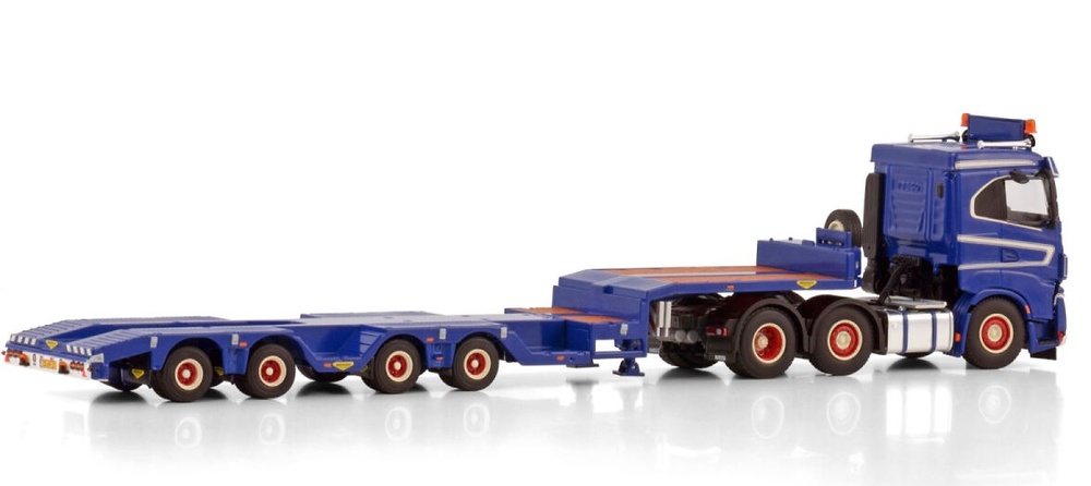 Iveco S-Way 6x2 + 4-axle twin-steer semi-trailer W.J. Dijkshoorn Grondwerken WSI Models 01-4468 scale 1/50 