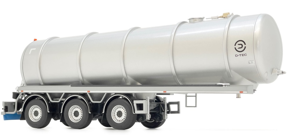 Miniature grey 3-axle tank trailer D-tec Marge Models 2326-03 scale 1/32 