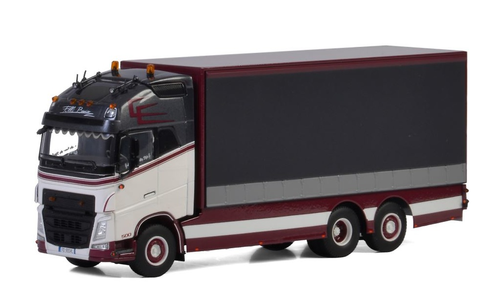 Scale model Volvo Fh4 Globetrotter XL curtain side rigid truck Bosio Wsi Models 01-2578 scale 1/50 