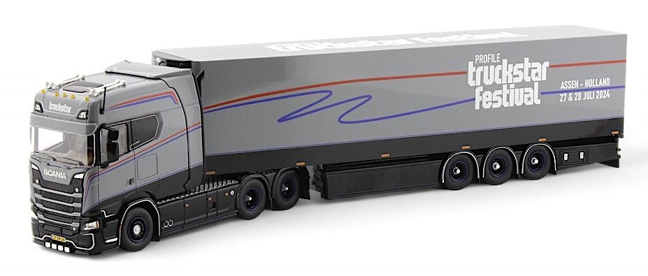 Scania Next Gen Truckstar Festival 2024 + closed box Tekno 86488 scale 1/50 