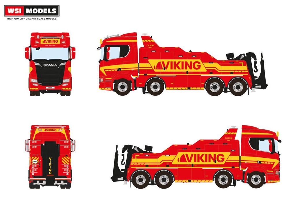 Scania R 8x4 Falkom Wrecker Wsi Models 01-4528 