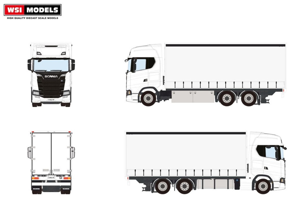 Scania S Highline riged truck curtain side Wsi Models 03-2052 scale 1/50 