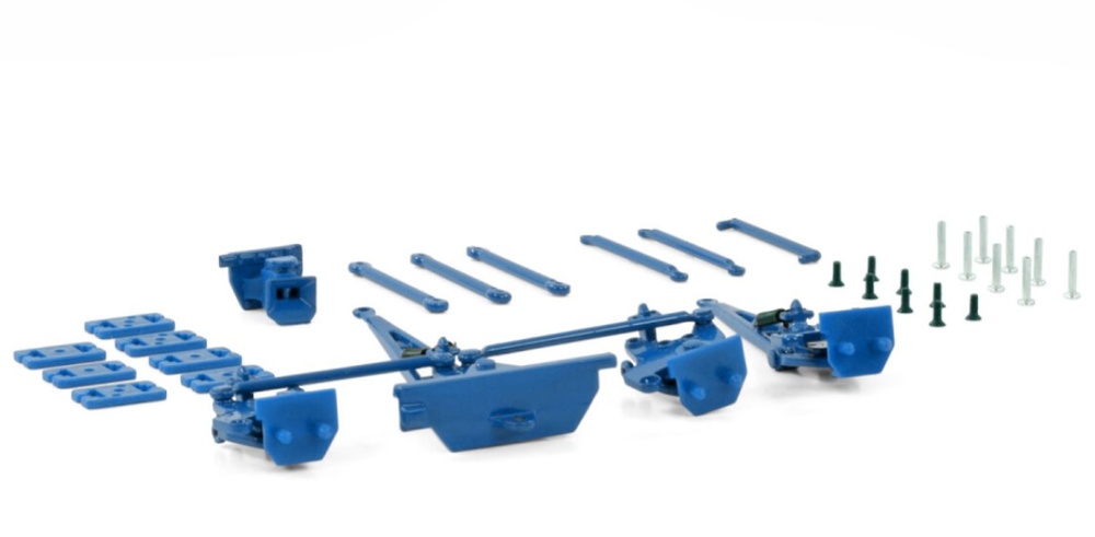 Scheuerle Inter Combi Hitch + single drawbar + double drawbar blue Wsi Models B.V. 04-2181 scale 1/50 