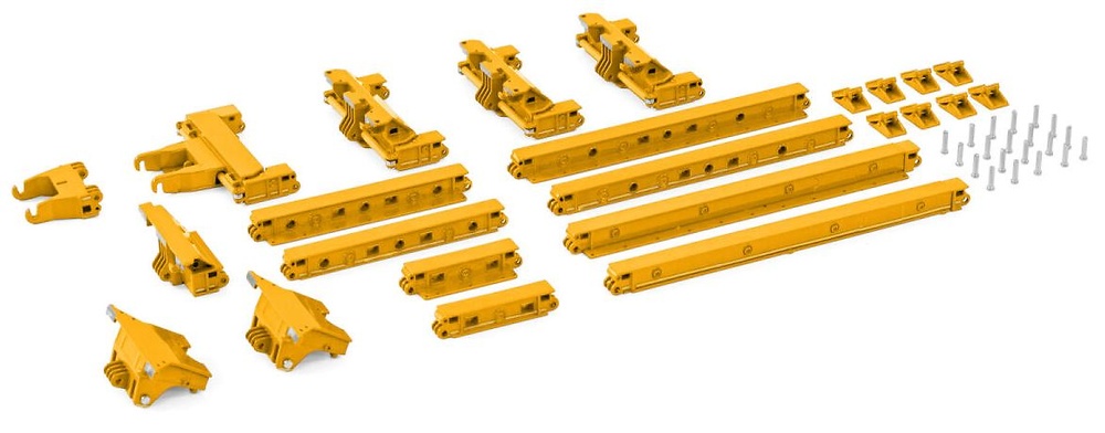 Scheuerle Inter Combi set parts : Vessel Beds Yellow Wsi Models B.V. 04-2161 scale 1/50 