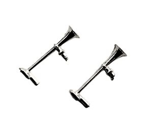 Set 2 horns chrome plated - Tekno 78036 scale 1/50 