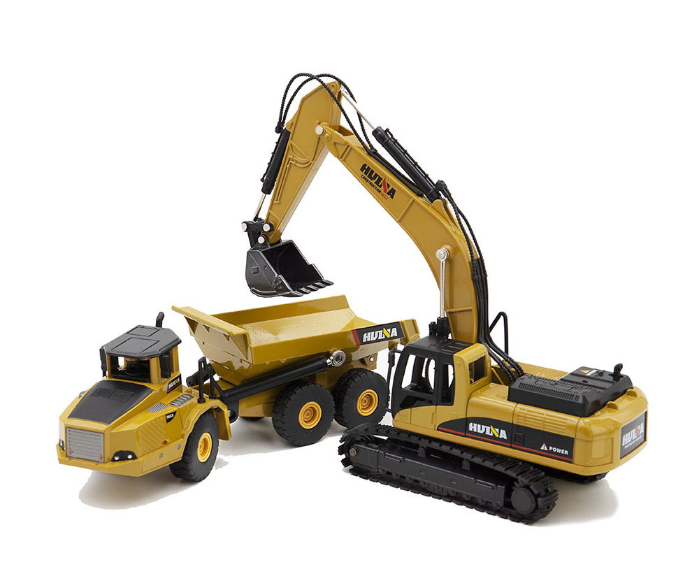 Set Excavator + Dumper - ESUN Europe 1611 scale 1/50 