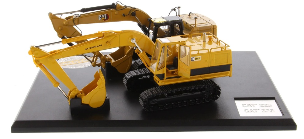 Set evolution Cat 225 and Cat 323 excavator Diecast Masters 85715 scale 1/50 