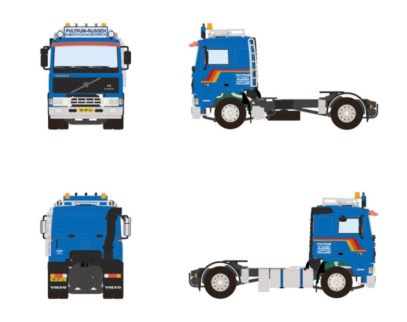 Volvo F12 Pultrum Wsi Models 01-4457 scale 1/50 