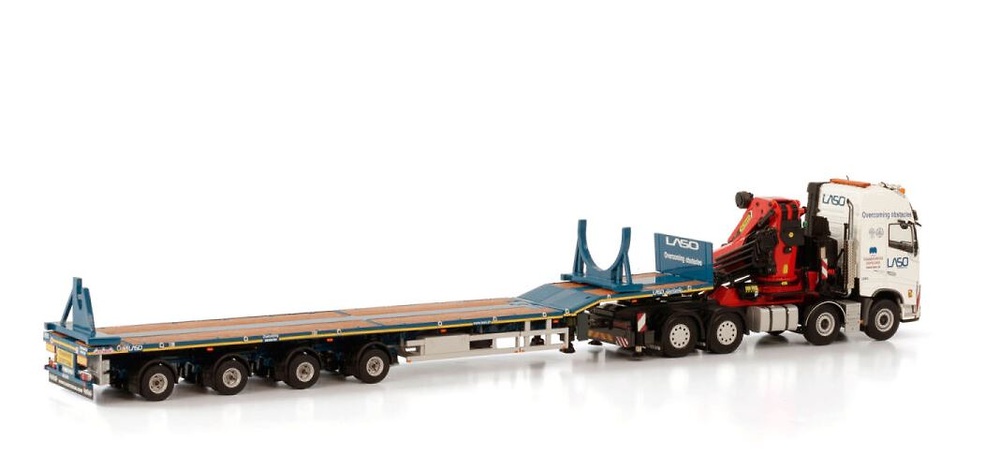 Volvo Fh4 GL + Nooteboom Telesteptrailer + Palfinger PK150002 SH - Laso Wsi Models 3786 