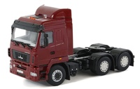 Scale model Truck Maz 6430 6x4 red wsi models 04-1133 scale 1/50