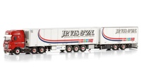 Scale model truck Scania S Highline with 2 refrigerated trailers J.P. Vis & Zn Wsi Models 01-4219 scale 1/50