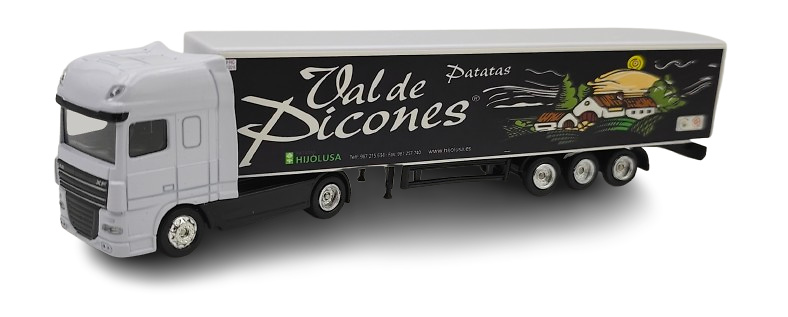 Camión Daf XF + caja cerrada, Val de Picones a escala 1/87 (sin espejos retrovisores) 