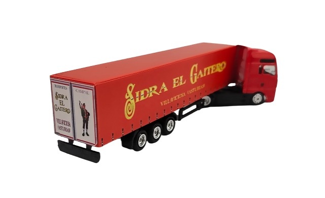 Camión Man + caja cerrada, Sidra el Gaitero a escala 1/87 (sin espejos retrovisores) 